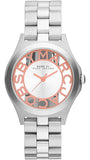 Buy Shop Marc Jacobs Henry Silver Dial Silver Steel Strap Watch for Women - MBM3294 USA Online