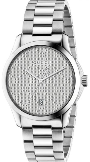 Buy Shop Gucci G Timeless Quartz Silver Dial Silver Steel Strap Watch For Women - YA126459 USA Online