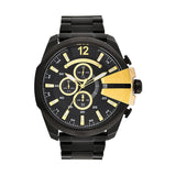 Buy Shop Diesel Mega Chief Chronograph Black Dial Black Steel Strap Watch For Men - DZ4338 USA Online