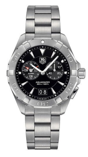 Buy Shop Tag Heuer Aquaracer Quartz Black Dial Silver Steel Strap Watch for Men - WAY111Z.BA0928 USA Online