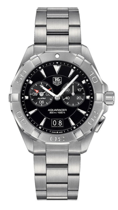 Buy Shop Tag Heuer Aquaracer Quartz Black Dial Silver Steel Strap Watch for Men - WAY111Z.BA0928 USA Online