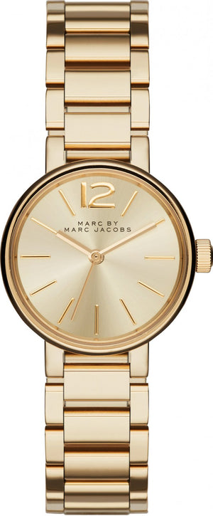 Buy Shop Marc Jacobs Peggy Gold Dial Gold Steel Strap Watch for Women - MBM3405 USA Online