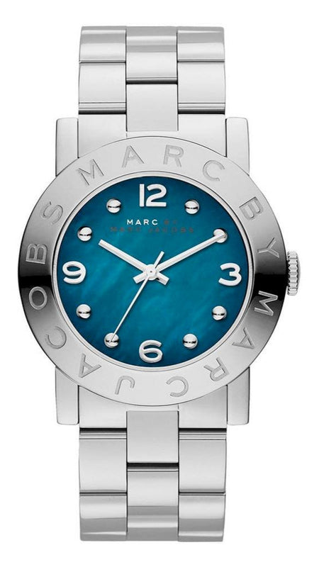 Buy Shop Marc Jacobs Amy Blue Dial Silver Steel Strap Watch for Women - MBM3272 USA Online