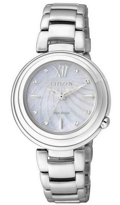 Buy Shop Citizen Eco Drive Silver Stainless Steel Strap Watch For Women - EM0331-52 USA Online