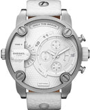 Buy Shop Diesel Badass Chronograph White Dial White Leather Strap Watch For Men - DZ7265 USA Online