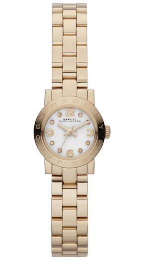 Buy Shop Marc Jacobs Amy Dinky White Dial Gold Steel Strap Watch for Women - MBM3226 USA Online