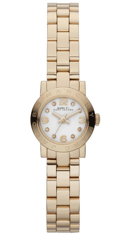Buy Shop Marc Jacobs Amy Dinky White Dial Gold Steel Strap Watch for Women - MBM3226 USA Online