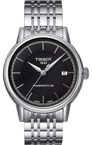 Buy Shop Tissot Classic Carson Powermatic 80 Black Dial Silver Steel Strap Watch For Men - T085.407.11.051.00 USA Online