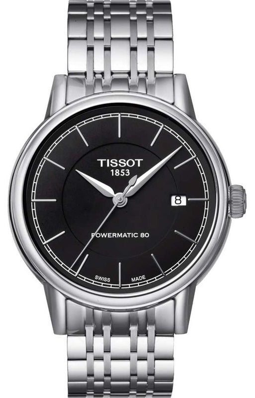 Buy Shop Tissot Classic Carson Powermatic 80 Black Dial Silver Steel Strap Watch For Men - T085.407.11.051.00 USA Online