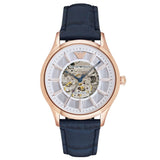 Buy Shop Emporio Armani Meccanico Automatic White Dial Blue Leather Strap Watch For Men - AR1947 USA Online