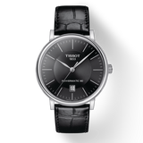 Buy Shop Tissot Carson Premium Powermatic 80 Black Dial Black Leather Strap Watch For Men - T122.407.16.051.00 USA Online