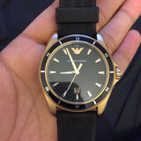Buy Shop Emporio Armani Sport Quartz Black Dial Black Rubber Strap Watch For Men - AR11101 USA Online