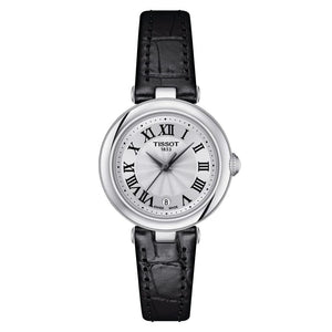 Buy Shop Tissot Bellissima Small Lady Silver Dial Black Leather Strap Watch For Women - T126.010.16.013.00 USA Online