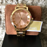 Michael Kors Norie Gold Dial Two Tone Steel Strap Watch for Women - MK3586