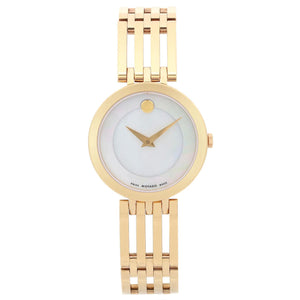 Buy Shop Movado Esperanza 28mm Mother of Pearl Dial Gold Steel Strap Watch For Women - 0607054 USA Online