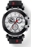 Buy Shop Tissot T Race Chronograph White Dial Black Silicone Strap Watch For Men - T115.417.27.011.00 USA Online