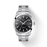 Buy Shop Tissot Gentleman Powermatic 80 Silicium Black Dial Silver Steel Strap Watch For Men - T127.407.11.051.00 USA Online