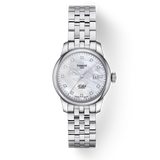 Buy Shop Tissot Le Locle Automatic Diamonds Mother of Pearl Dial Silver Steel Strap Watch For Women - T006.207.11.116.00 USA Online