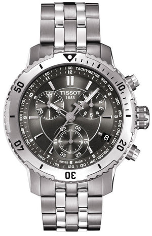 Buy Shop Tissot PRS 200 Grey Dial Chronograph Grey Dial Silver Steel Strap Watch For Men - T067.417.11.051.00 USA Online