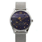 Buy Shop Gucci G-Timeless Motifs Moon Phase Blue Dial Silver Mesh Bracelet Watch For Men - YA126328 USA Online