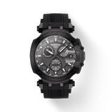 Buy Shop Tissot T Race Chronograph Anthracite Black Dial Black Silicone Strap Watch For Men - T115.417.37.061.03 USA Online