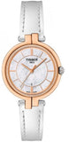 Buy Shop Tissot T Lady Flamingo Mother of Pearl White Dial White Leather Strap Watch For Women - T094.210.26.111.01 USA Online
