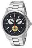 Buy Shop Gucci G-Timeless Chronograph Black Dial Silver Steel Strap Watch For Men - YA126267 USA Online