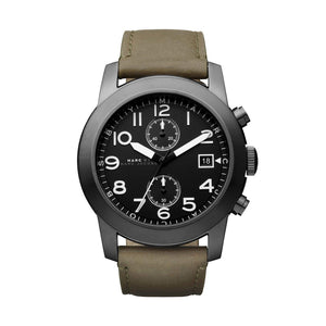 Buy Shop Marc Jacobs Larry Chronograph Black Dial Grey Leather Strap Watch for Men - MBM5034 USA Online