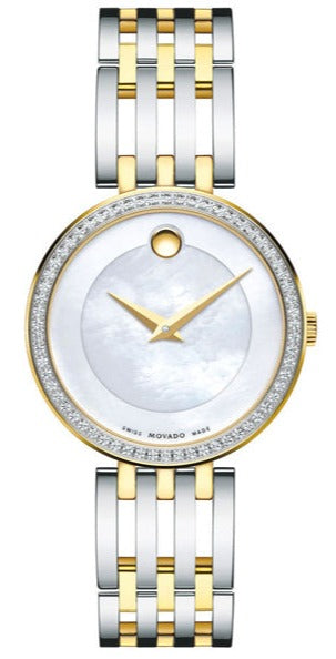 Buy Shop Movado Esperanza Mother of Pearl Dial Two Tone Steel Strap Watch For Women - 0607085 USA Online