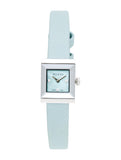 Buy Shop Gucci G-Frame Pastel Blue Mother of Pearl Dial Blue Leather Strap Watch For Women - YA128531 USA Online