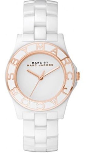 Buy Shop Marc Jacobs Blade White Dial White Ceramic Strap Watch for Women - MBM9502 USA Online