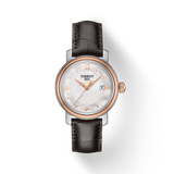 Buy Shop Tissot Bridgeport Lady White Dial Brown Leather Strap Watch For Women - T097.010.26.118.00 USA Online