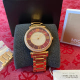 Buy Shop Michael Kors Catlin Quartz Rose Gold Dial Rose Gold Steel Strap Watch For Women - MK3412 USA Online