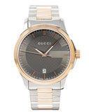 Gucci G Timeless Grey Dial Two Tone Steel Strap Watch For Men - YA126446