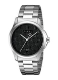 Buy Shop Gucci G Timeless Quartz Stainless Steel Black Dial 27mm Watch For Men - YA126522 USA Online