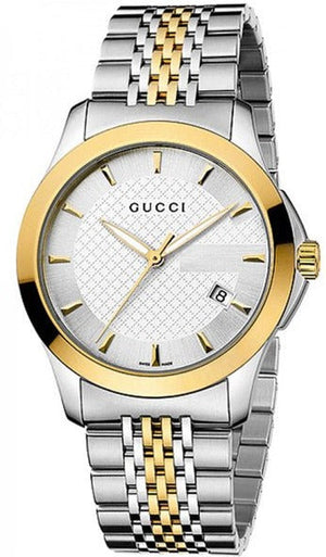 Buy Shop Gucci G Timeless Silver Dial Two Tone Steel Strap Watch For Men - YA126409 USA Online