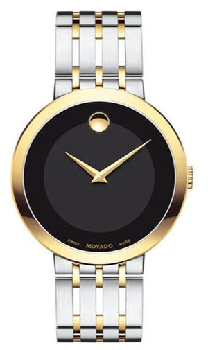 Buy Shop Movado Museum Esperanza Black Dial Two Tone Steel Strap Watch For Men - 0607058 USA Online