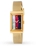 Buy Shop Gucci G-Frame Mother of Pearl Dial Yellow Gold Mesh Bracelet Watch For Women - YA147410 USA Online