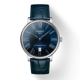 Buy Shop Tissot Carson Premium Powermatic 80 Blue Dial Blue Leather Strap Watch For Men - T122.407.16.043.00 USA Online