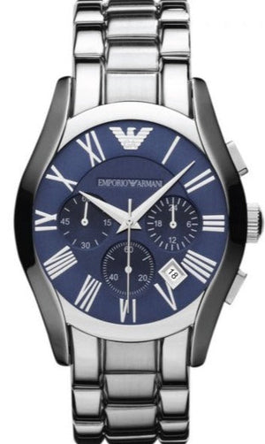 Buy Shop Emporio Armani Classic Blue Dial Silver Steel Strap Watch For Men - AR1635 USA Online