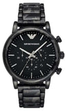 Buy Shop Emporio Armani Luigi Chronograph Black Dial Black Steep Strap Watch For Men - AR11045 USA Online