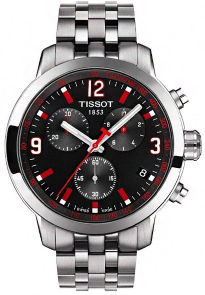 Buy Shop Tissot PRC 200 Asian Games Special Edition Black Dial Silver Steel Strap Watch For Men - T055.417.11.057.01 USA Online