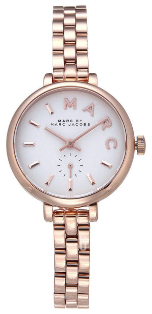 Buy Shop Marc Jacobs Sally White Dial Rose Gold Steel Strap Watch for Women - MBM8643 USA Online