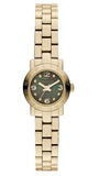 Buy Shop Marc Jacobs Amy Mother of Pearl Black Dial Gold Steel Strap Watch for Women - MBM3275 USA Online