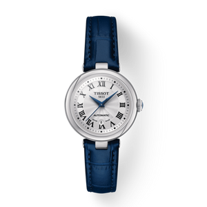 Buy Shop Tissot Bellissima Automatic Silver Dial Blue Leather Strap Watch For Women - T126.207.16.013.00 USA Online