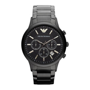 Buy Shop Emporio Armani Classic Chronograph Black Dial Black Stainless Steel Strap Watch For Men - AR2453 USA Online