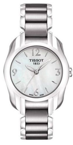 Buy Shop Tissot T Wave Mother of Pearl Dial Two Tone Steel Strap Watch For Women - T023.210.11.117.00 USA Online