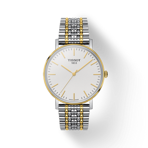 Buy Shop Tissot Everytime Medium White Dial Two Tone Mesh Bracelet Watch For Men - T109.410.22.031.00 USA Online