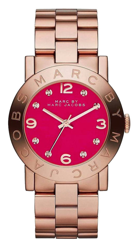 Buy Shop Marc Jacobs Amy Purple Dial Rose Gold Steel Strap Watch for Women - MBM8618 USA Online