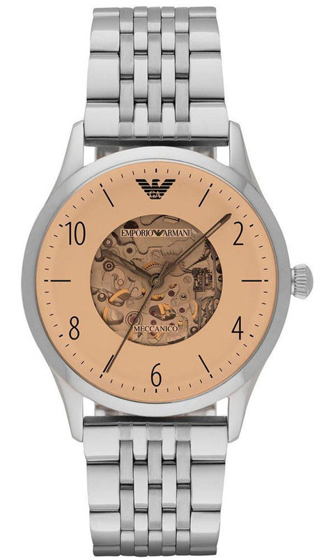 Buy Shop Emporio Armani Meccanico Multicolor Dial Silver Steel Strap Watch For Men - AR1922 USA Online